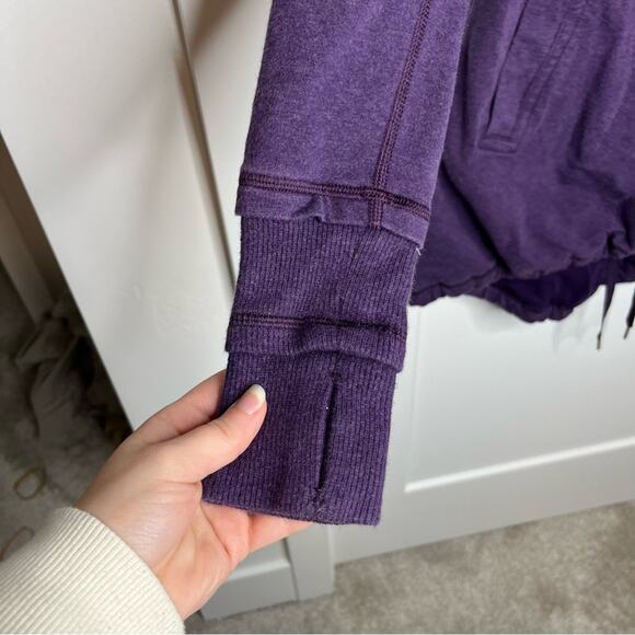 Lululemon Gratitude Wrap Purple Heathered Deep Zinfandel Jacket Size 2 - Picture 3 of 10